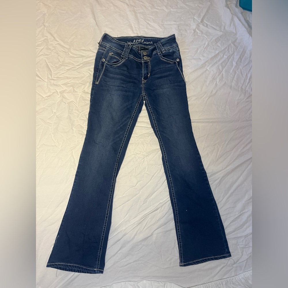Dark Blue Wallflower Women's Bootcut Jeans